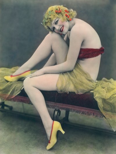 Foto coloreada a mano de una mujer, Estados Unidos de William M. Timlin