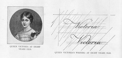 Caligrafía de la Reina Victoria a la edad de 8 años de Unbekannt