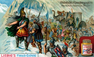 El cruce de los Alpes por Aníbal de Unbekannter Künstler