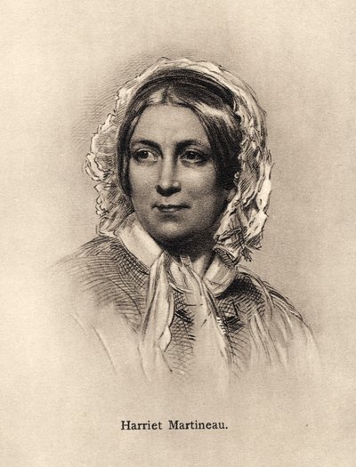 Harriet Martineau - retrato de Unbekannter Künstler