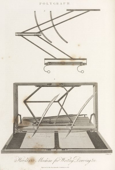 Máquina de Hawkins para escribir, dibujar, etc. de Unbekannt