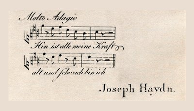 Tarjeta "Anti-Visiting" de Haydn (grabado) de Unbekannter Künstler