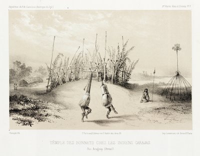 Tocado del templo de los indios Carajás, Brasil, c. 1843-1847 de Unbekannt