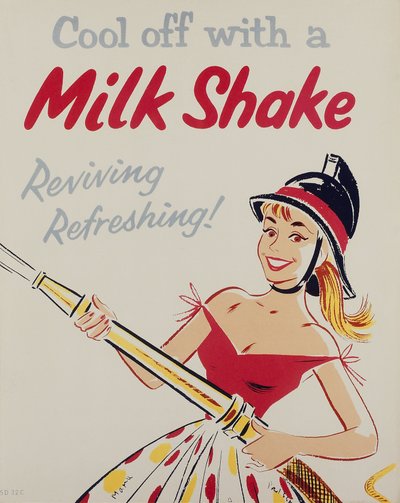 Educación para la salud - Refrescarse con un batido, póster de Unbekannt