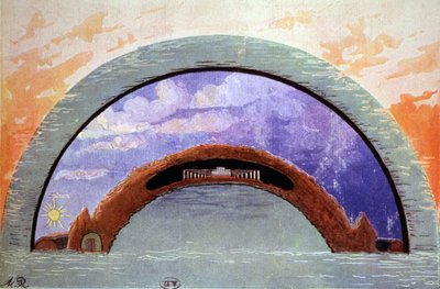 El cielo y la tierra según los babilonios. Finales del siglo XIX (Grabado) de Unbekannter Künstler