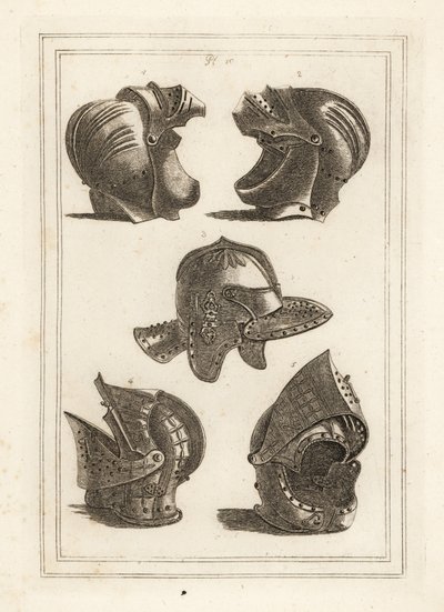 Casco de John de Courcy, Conde de Ulster, casco de Oliver Cromwell, casco de justas de Unbekannt
