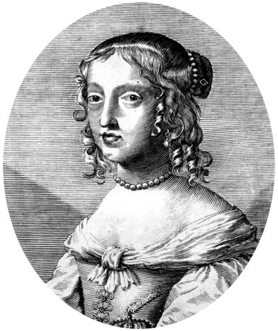 Henrietta Anne princesa inglesa y duquesa de Orleans hija del rey Carlos I, esposa de Felipe de Orleans (hermano del rey francés Luis XIV), grabado de Unbekannter Künstler
