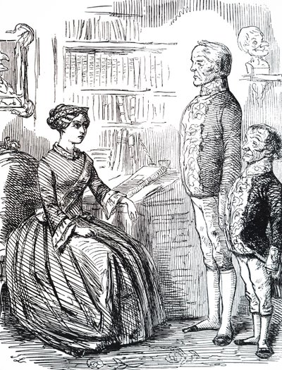 Henry John Temple, III Vizconde Palmerston entrega su dimisión a la Reina Victoria. de Unbekannter Künstler