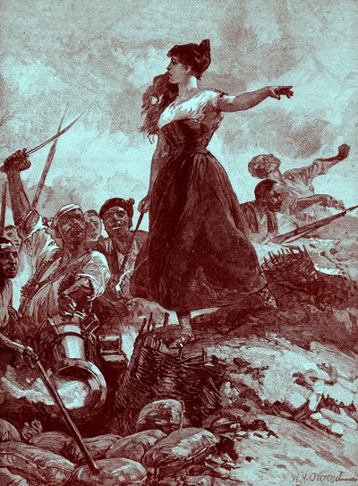 Heroísmo de la Doncella de Zaragoza, España de Unbekannter Künstler