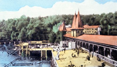 Lago termal de Heviz, Hungría, c. 1920 (postal) de Unbekannter Künstler