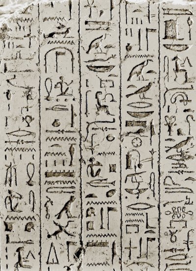 Jeroglíficos del período Ramesside, Denderah, Egipto. de Leopold Blonder