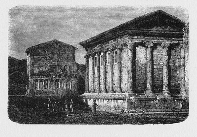 Historia de la Antigua Roma. El Templo de Portunus es un edificio antiguo en Roma, Italia, el principal templo dedicado al dios Portunus en la ciudad de Unbekannt