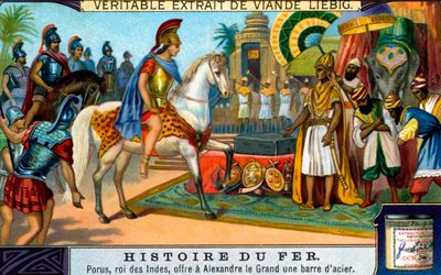 Historia del hierro: el rey Poro y Alejandro Magno de Unbekannter Künstler