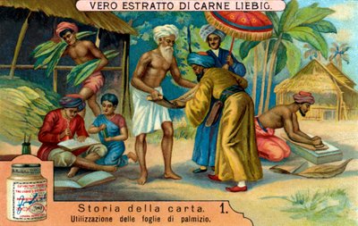 Historia del papel: El uso de la hoja de palma de Unbekannter Künstler