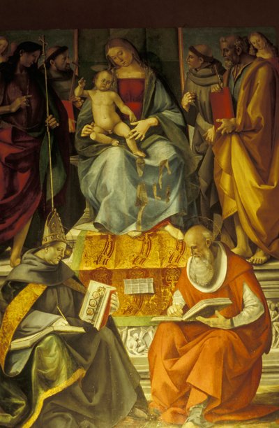 Santa conversación, Virgen y niño con santos de Unbekannt