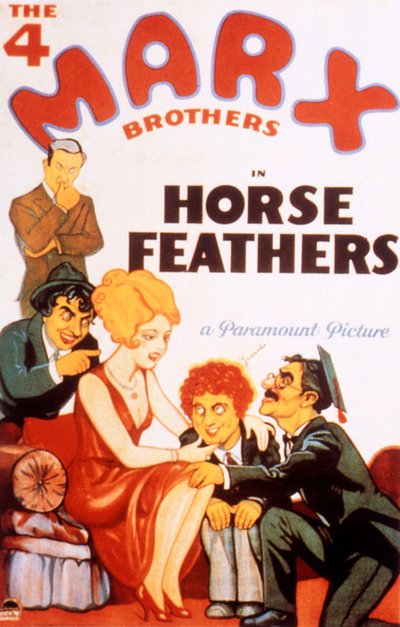 Cartel de la película Horse Feathers con los Hermanos Marx por Norman Z. McLeod 1932 de Unbekannt