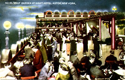 Hotel Astor, Nueva York - jardín nocturno en la azotea de Unbekannter Künstler
