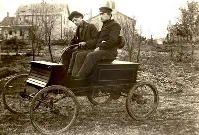 Automóvil de Hull Brothers, Estados Unidos, c.1903 (foto en blanco y negro) de Nicolas Liez