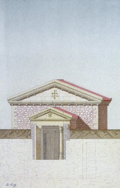Hypogee Martyrium de Poitiers, c.1880 (litografía) de Unbekannter Künstler