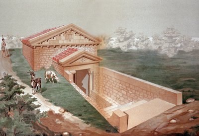 Hypogee Martyrium de Poitiers, c.1880 (litografía) de Unbekannter Künstler
