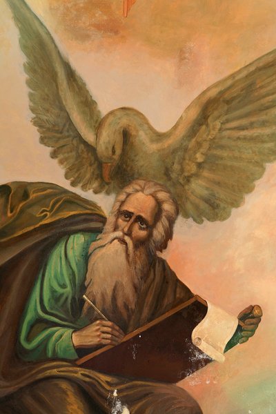 Icono en el monasterio Aghiou Pavlou en el Monte Athos: San Juan, Grecia de Unbekannt