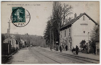 Ile de France, Essonne, Chamarande: vista de la estación de tren de William M. Timlin