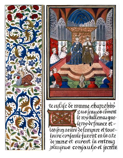 Página iluminada de Wenceslao y Carlos VI de Unbekannter Künstler