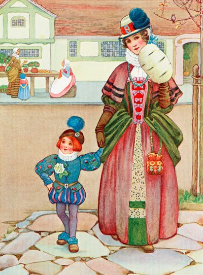 Ilustración del poema Difference del libro Childhood de Millicent y Githa Sowerby, publicado en 1907. de Unbekannter Künstler