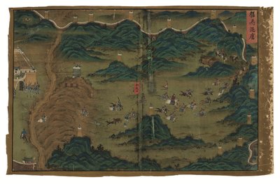 Edictos imperiales sobre el general Qi Mian, dinastía Ming (tinta y color sobre seda) de Unbekannter Künstler