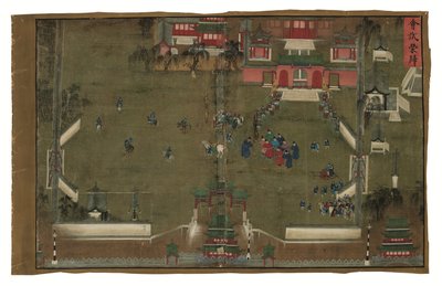Edictos imperiales sobre el general Qi Mian, dinastía Ming (tinta y color sobre seda) de Unbekannter Künstler