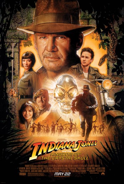 Indiana Jones y el Reino de la Calavera de Cristal de Steven Spielberg, 2008 (póster) de Unbekannter Künstler