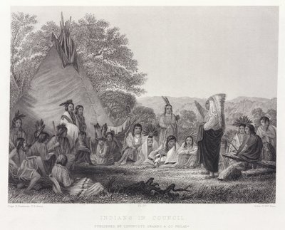 Indios en consejo, América del Norte de Unbekannt