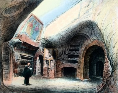 Interior de las catacumbas romanas de Unbekannter Künstler