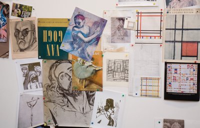 Interior de la casa y estudio de R. B. Kitaj, Los Ángeles, EE.UU., 2007 de Unbekannt