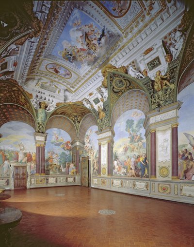 Interior del salón con frescos de Giovanni da Sangiovanni, en el Palacio Pitti de Unbekannt