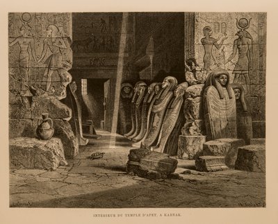 Vista interna del Templo de Apet en Karnak, Egipto - Ilustración del Atlas de Egipto de Unbekannt
