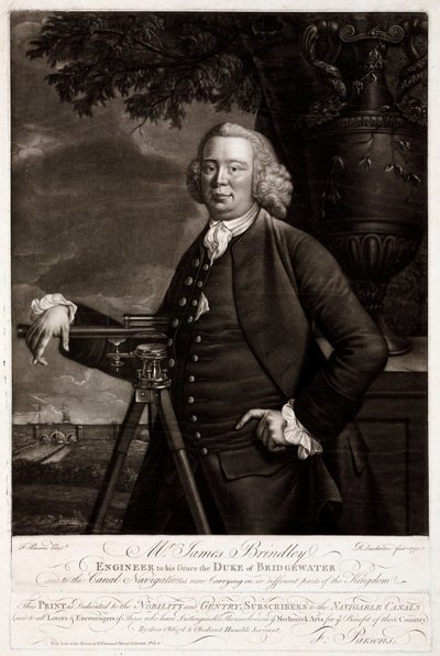 James Brindley, ingeniero civil británico y constructor de canales de Unbekannt
