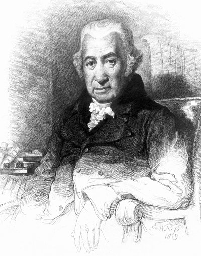 James Watt, ingeniero escocés, principios del siglo XIX de Unbekannt