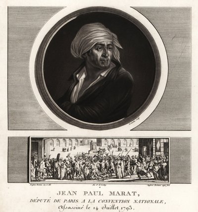 Jean Paul Marat, Diputado de París en la Convención Nacional, asesinado en 1793 de Unbekannt