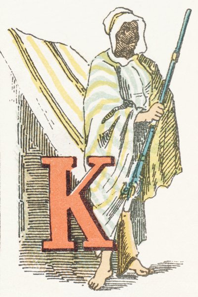 K - Kabyle - Alfabeto Infantil, Ediciones Gordinne 1920 de Unbekannt
