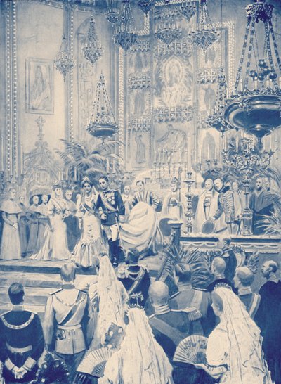 Matrimonio del Rey Alfonso de España con la Princesa Victoria de Unbekannter Künstler