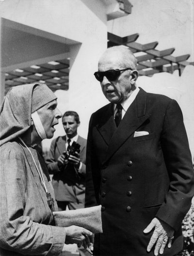 Rey Pablo I de Grecia y Princesa Andrew de Grecia (suegra de Isabel II) 18 de septiembre de Unbekannt