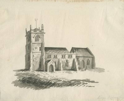 Iglesia de Kings Bromley: dibujo en sepia, nd [c 1770] de Unbekannt