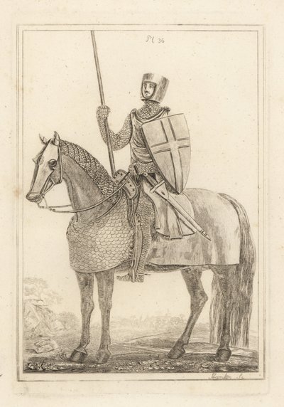 Caballero o hombre de armas en armadura de la época del Rey Enrique II de Unbekannt