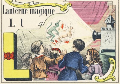 L: linterna mágica - Alfabeto de juegos, c.1890 de Unbekannt