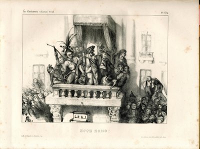 La Caricature (1830) política, satírica en ByN de Unbekannter Künstler
