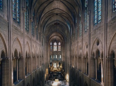 La catedral Notre Dame de París, París 4. Construcción de 1160, rehabilitación por Viollet Le Duc de Unbekannter Künstler
