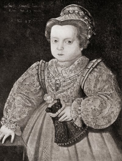 Lady Arbella Stuart de niña, de The Girl Through the Ages, publicado en 1933 de Unbekannt