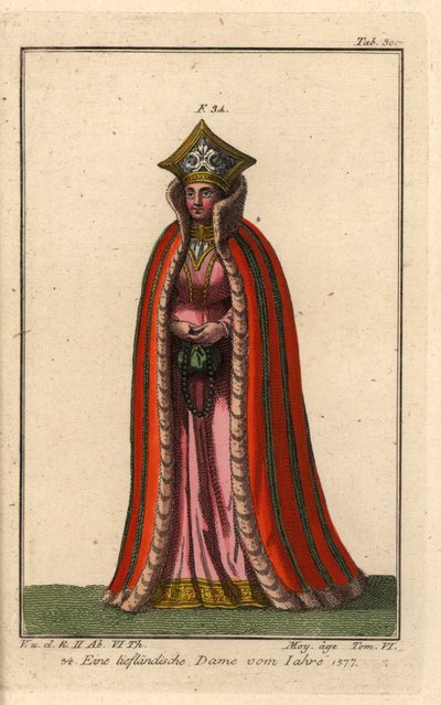 Dama de Livonia, provincia rusa de Unbekannter Künstler