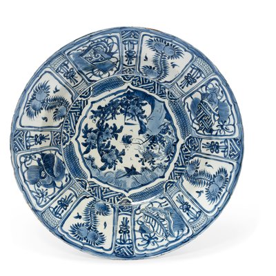 Plato grande "kraak porselein", período Wanli, 1573-1619 de Unbekannt